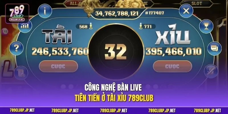 Công nghệ bàn live tiên tiến ở tài xỉu 789CLUB